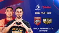Link Live Streaming BRI Super League: Borneo FC vs Dewa United, Tayang Eksklusif di Vidio